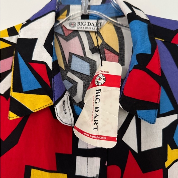 Vintage Big Dart Geometric Pattern Shirt - Picture 3 of 4